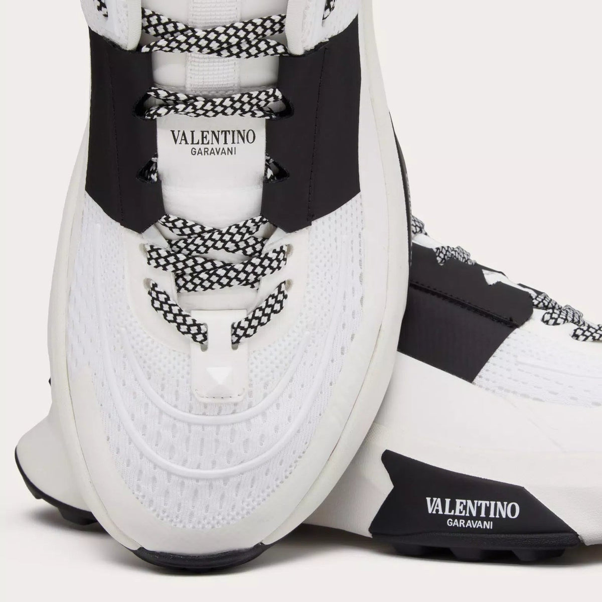 Valentino True Act Low Top Trainer In Mesh And Rubberised Fabric 4
