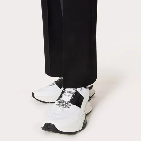 Valentino True Act Low Top Trainer In Mesh And Rubberised Fabric - BEAUTY BAR