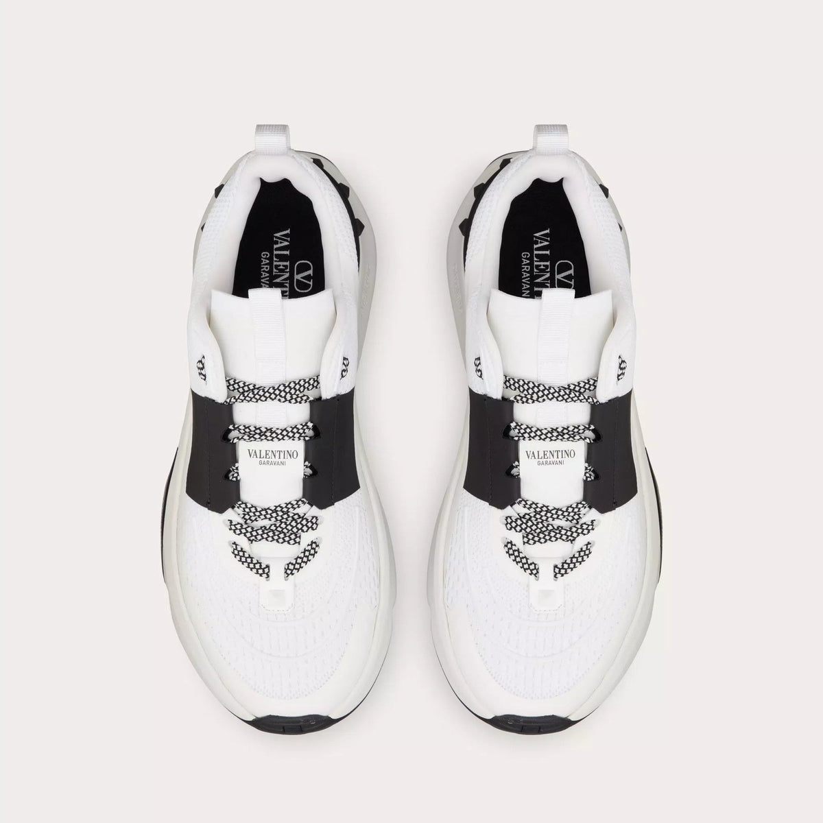 Valentino True Act Low Top Trainer In Mesh And Rubberised Fabric 2