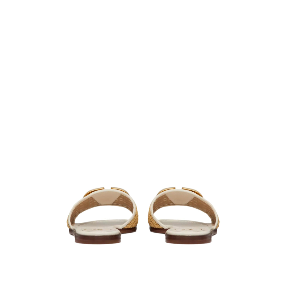 Valentino V Logo 80mm Woven Raffia Slide Slipper 6