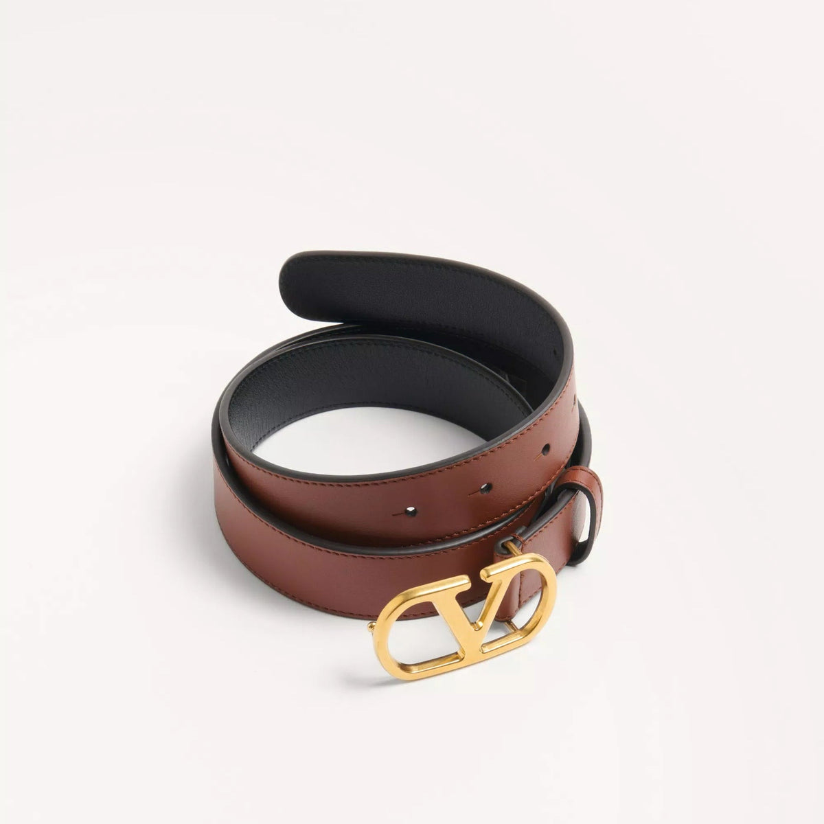 Valentino VLogo Signature Brown Wide Belt 3