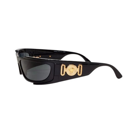 Versace Black Gold Medusa Shiny Sunglasses - BEAUTY BAR