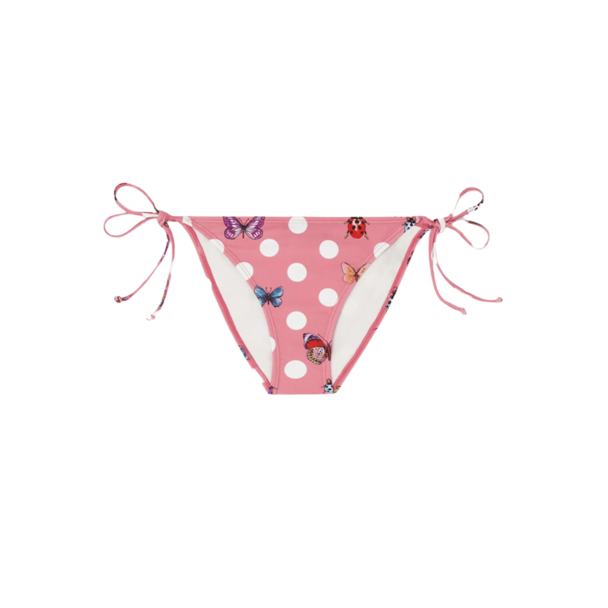 Versace Butterfly Dot Triangle Bikini Top in Pink 6