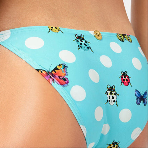 Versace Dua Lipa Butterflies Bikini Bottoms In Blue - BEAUTY BAR
