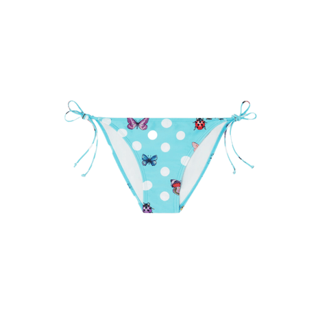 Versace Dua Lipa Butterflies Bikini Bottoms In Blue - BEAUTY BAR