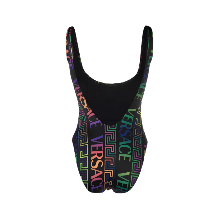 Versace Greca Neon-Print One-Piece Swimsuit 5