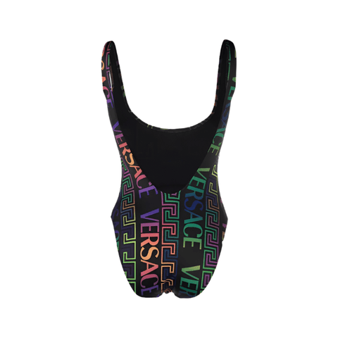 Versace Greca Neon - Print One - Piece Swimsuit - BEAUTY BAR