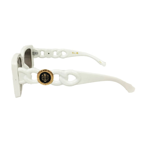 Versace Greca Square White Sunglasses - BEAUTY BAR