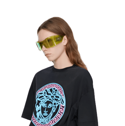 Versace Green Maxi Medusa Biggie Sunglasses - BEAUTY BAR