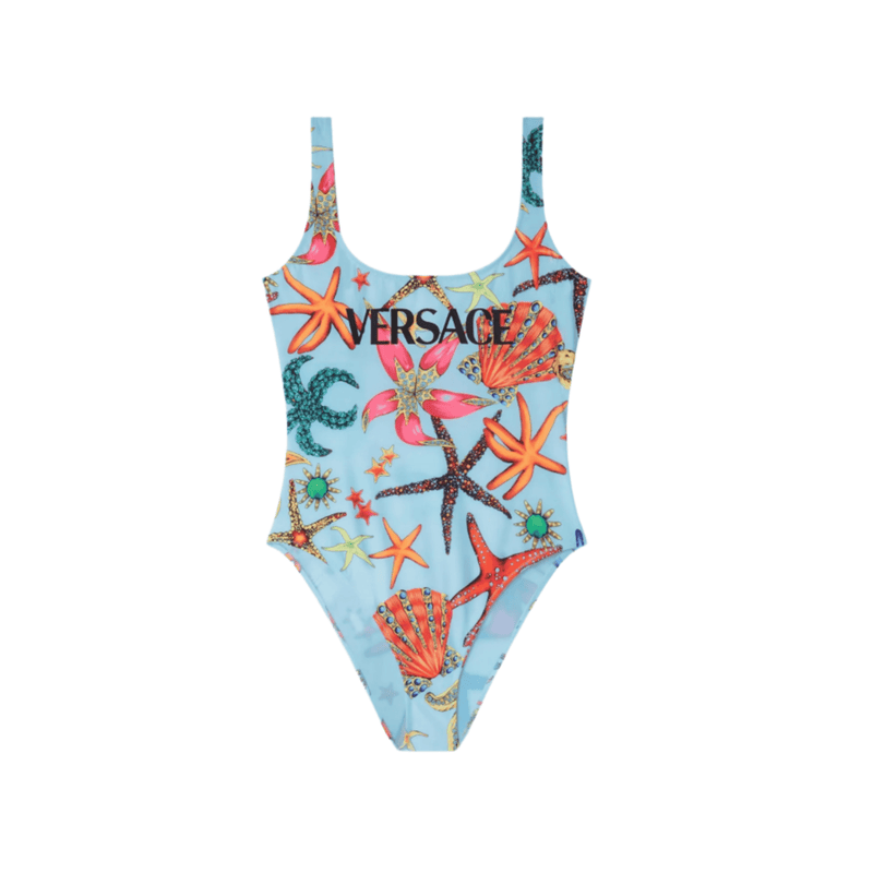 Versace Starfish Swimsuit Sky Blue 3