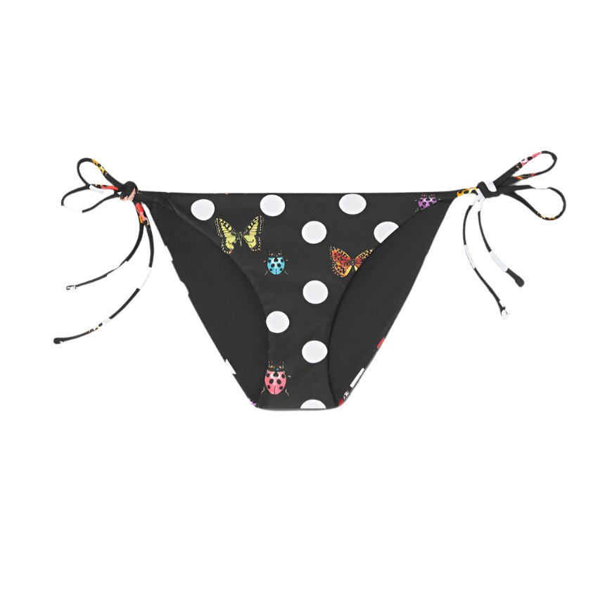 Versace Women's Dot Ladybug Triangle Bikini in Black 4