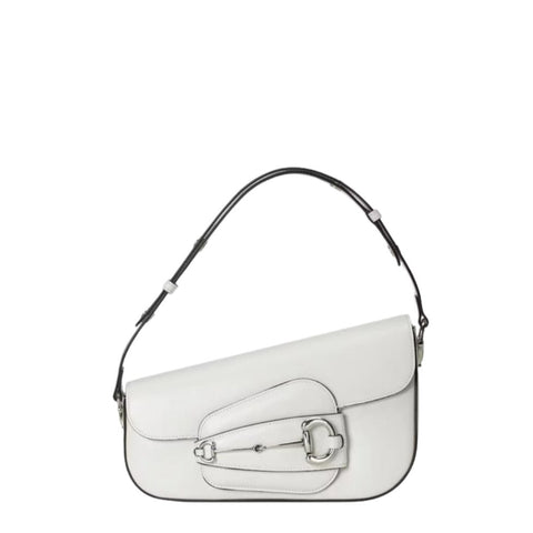 Women's 1955 Horsebit Small Shoulder Bag White - BEAUTY BAR