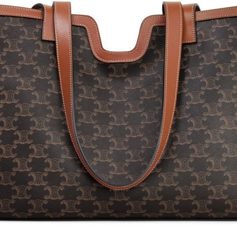 Women's Celine Triomphe Canvas And Leather Tote - BEAUTY BAR