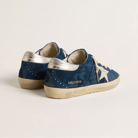 Women's Super - Star LTD in Blue Suede With White Star - BEAUTY BAR