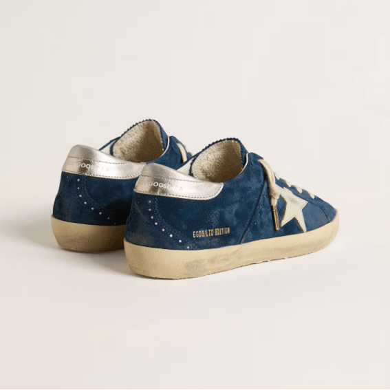 Women's Super-Star LTD in Blue Suede With White Star 2
