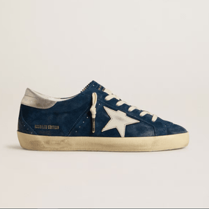 Women's Super-Star LTD in Blue Suede With White Star