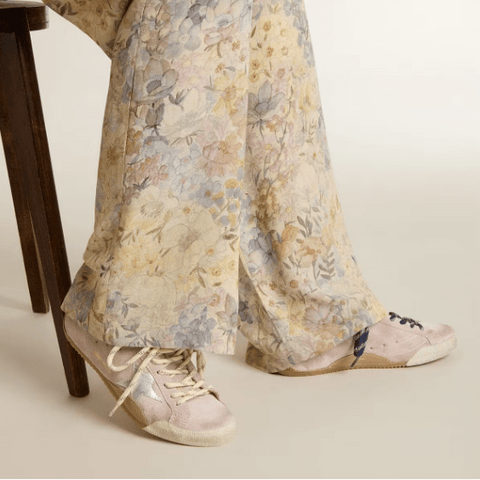 Women's True - Star In Pastel Pink Suede With Silver Star And Heel Tab - BEAUTY BAR