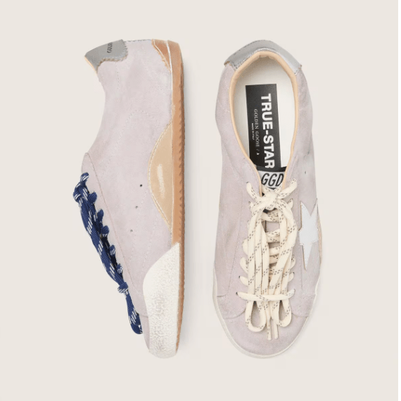 Women's True-Star In Pastel Pink Suede With Silver Star And Heel Tab 5