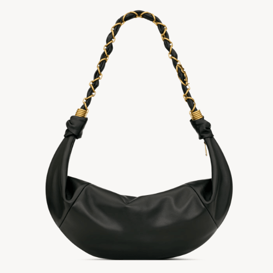 Yves Saint Laurent Amalia Hobo in Lambskin Black 3