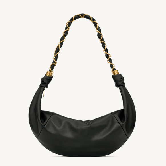 Yves Saint Laurent Amalia Hobo in Lambskin Black