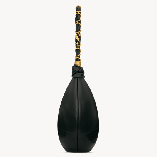 Yves Saint Laurent Amalia Hobo in Lambskin Black 5