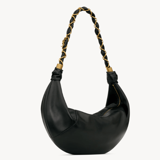 Yves Saint Laurent Amalia Hobo in Lambskin Black 4