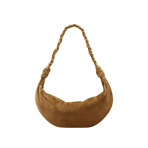 Yves Saint Laurent Amalia Hobo In Suede Cognac 3