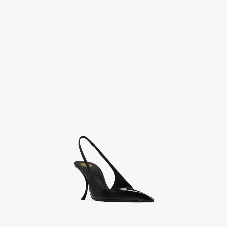 Yves Saint Laurent Apolline Slingback Pumps In Patent Leather