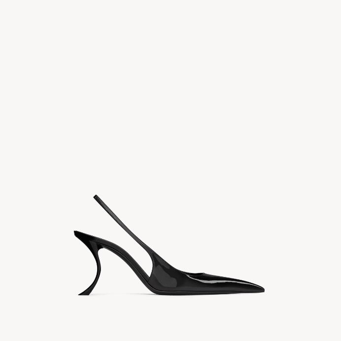 Yves Saint Laurent Apolline Slingback Pumps In Patent Leather 2