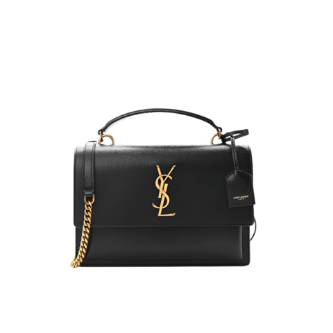 Yves Saint Laurent Black Leather Sunset Chain Bag - BEAUTY BAR