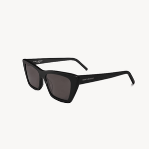 Yves Saint Laurent Black Sunglasses With Cat-Eye Frames and Nylon Lenses