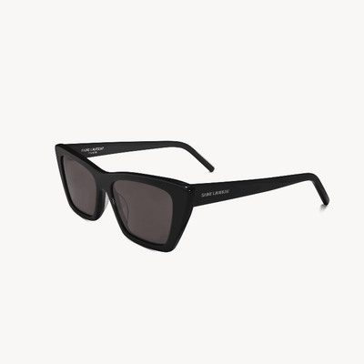 Yves Saint Laurent Black Sunglasses With Cat-Eye Frames and Nylon Lenses