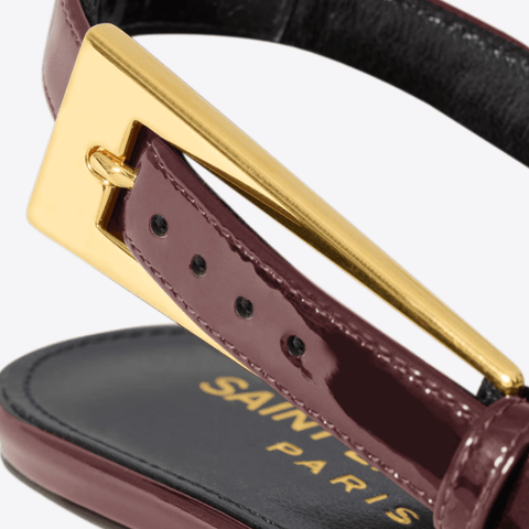 Yves Saint Laurent Bouncing LEE Slingback Pumps — Burgundy Patent Leather - BEAUTY BAR