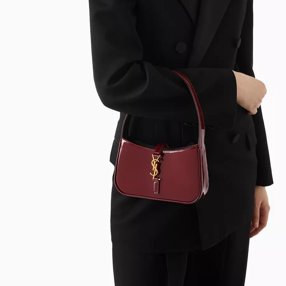 YSL Burgundy Hobo Bag 4