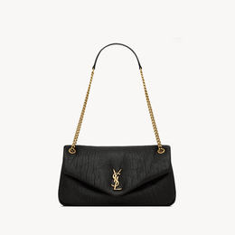 Yves Saint Laurent Calypso Small in Grained Lambskin Black