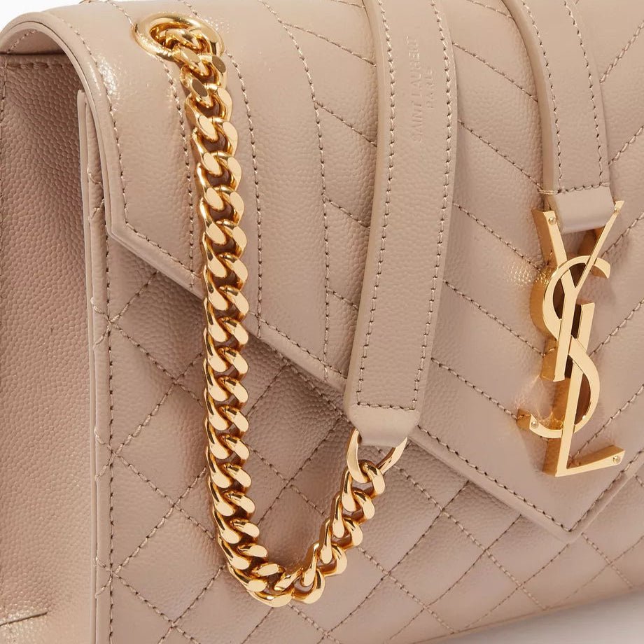 Yves Saint Laurent Cassandre Beige Quilted Leather Shoulder Bag 4