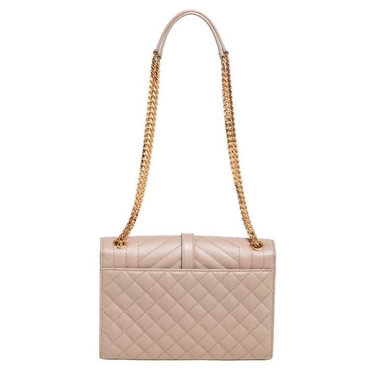 Yves Saint Laurent Cassandre Beige Quilted Leather Shoulder Bag 5