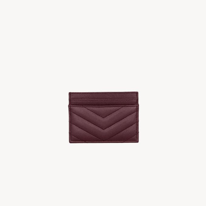 Yves Saint Laurent Cassandre Card Case In Grain De Poudre Leather 2