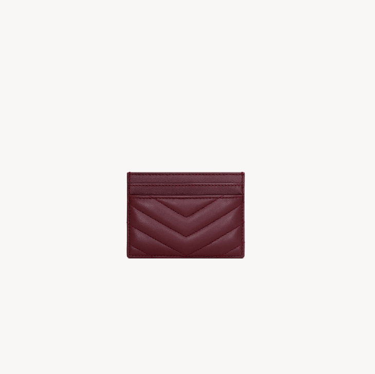 Yves Saint Laurent Cassandre Card Case In Lambskin 2
