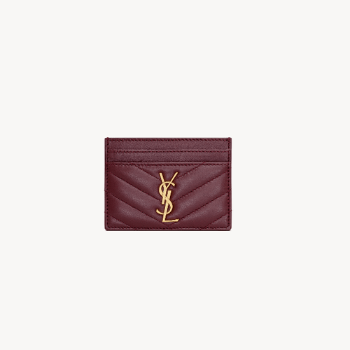 Yves Saint Laurent Cassandre Card Case In Lambskin - BEAUTY BAR