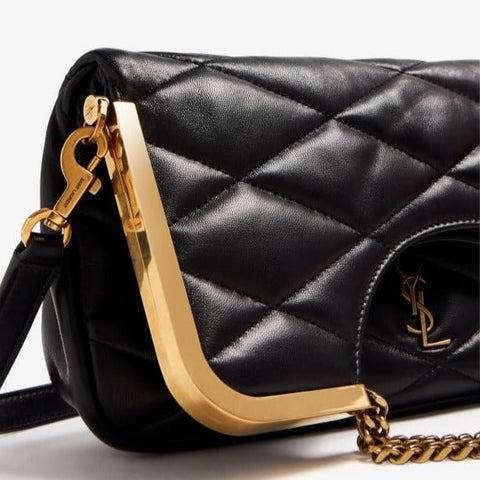 Yves Saint Laurent Cerniera Quilted Leather Top-Handle Bag - BEAUTY BAR