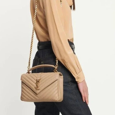 Yves Saint Laurent Collège Medium Leather Shoulder Bag 6