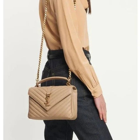 Yves Saint Laurent Collège Medium Leather Shoulder Bag - BEAUTY BAR