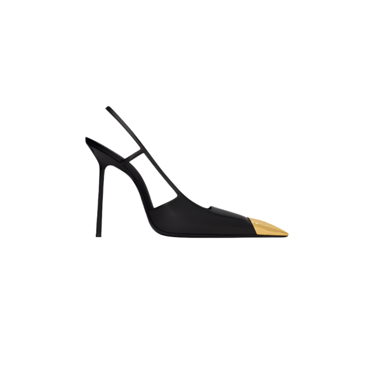 Yves Saint Laurent Jeanne Slingback Pumps in Smooth Leather 3