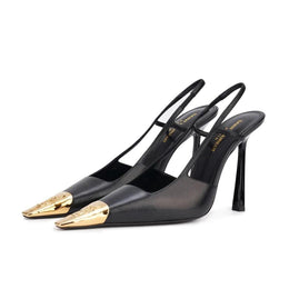 Yves Saint Laurent Jeanne Slingback Pumps in Smooth Leather