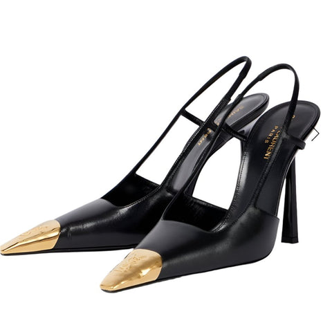 Yves Saint Laurent Jeanne Slingback Pumps in Smooth Leather - BEAUTY BAR