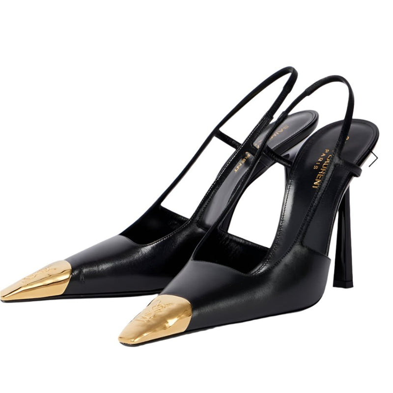 Yves Saint Laurent Jeanne Slingback Pumps in Smooth Leather 4