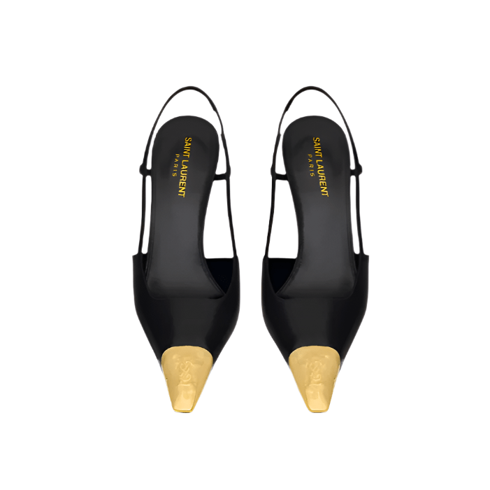 Yves Saint Laurent Jeanne Slingback Pumps in Smooth Leather 5