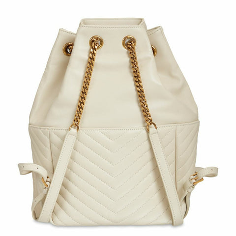 Yves Saint Laurent Joe Quilted Backpack White - BEAUTY BAR