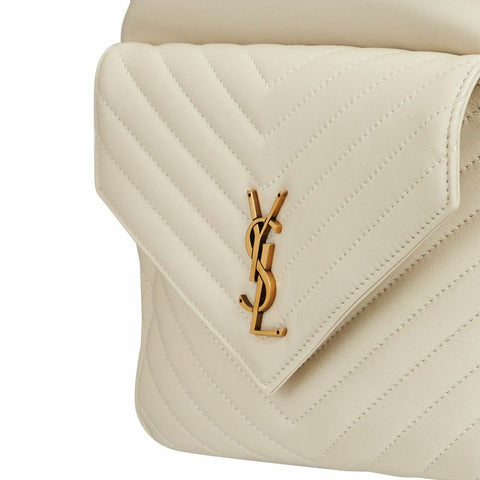 Yves Saint Laurent Joe Quilted Backpack White - BEAUTY BAR